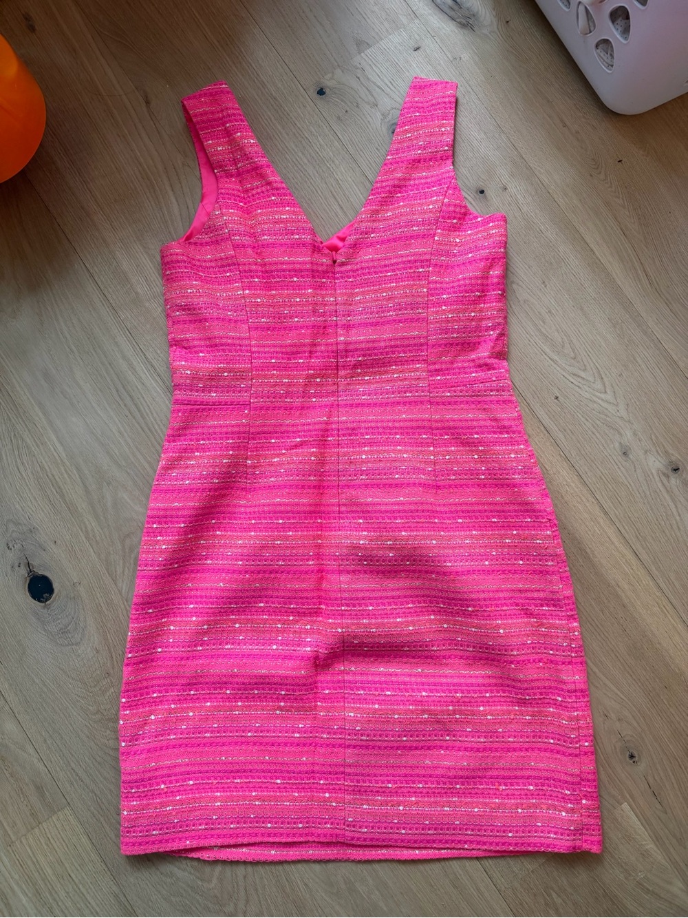 Lilly Pulitzer Pink Textured Shift Dress Size 12 - Picture 3 of 4
